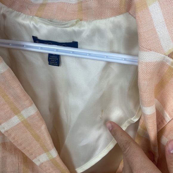 Brooks Brothers Pink Plaid Blazer 100% Linen/Flax Spring 2019 Collection - 16 - Picture 10 of 16